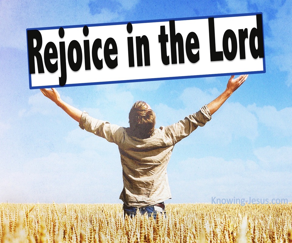 Philippians 3:1 Rejoice in the Lord (black)